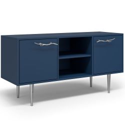 Тумба под ТВ Арт Колор matte 117см Стайл Сильвер Королевский синий матовый