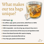 DelighTeas, Аюрведический травяной чай с куркумой, без кофеина, 30 роскошных чайных пакетиков в форме пирамидки, 120 г (4,2 унции)