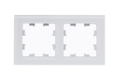 Рамка Systeme Electric ATLASDESIGN Nature 2-постовая стекло белый матовый 38038