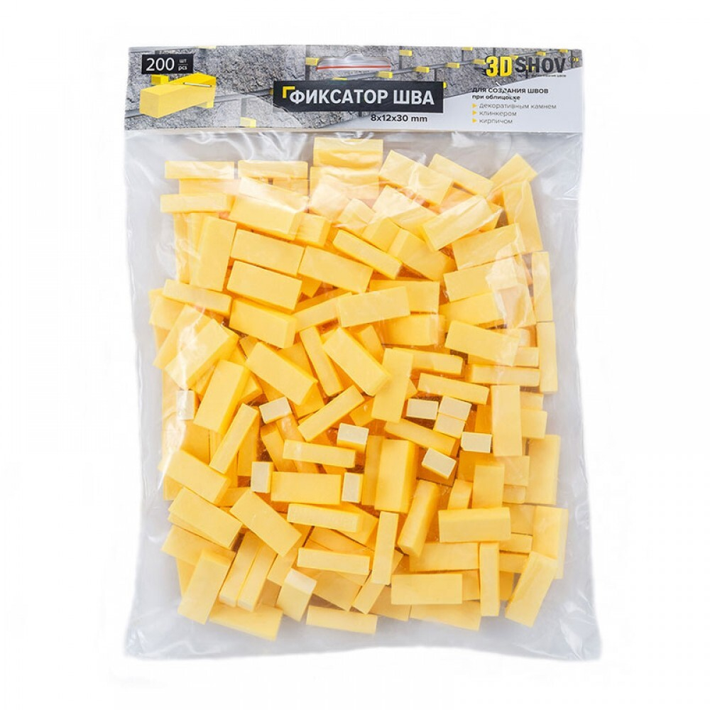 ФИКСАТОР ДЛЯ ШВА 3D KRESTIKI 08*12*30ММ 200ШТ