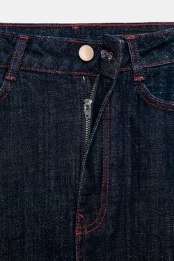 ZARA ДЖИНСОВАЯ ЮБКА МИДИ Z1975, СИНИЙ