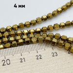 Гематит (имитация), цвет золотистый, размер около 3,8 мм, цена за 51-52 шт (1/2 нити)