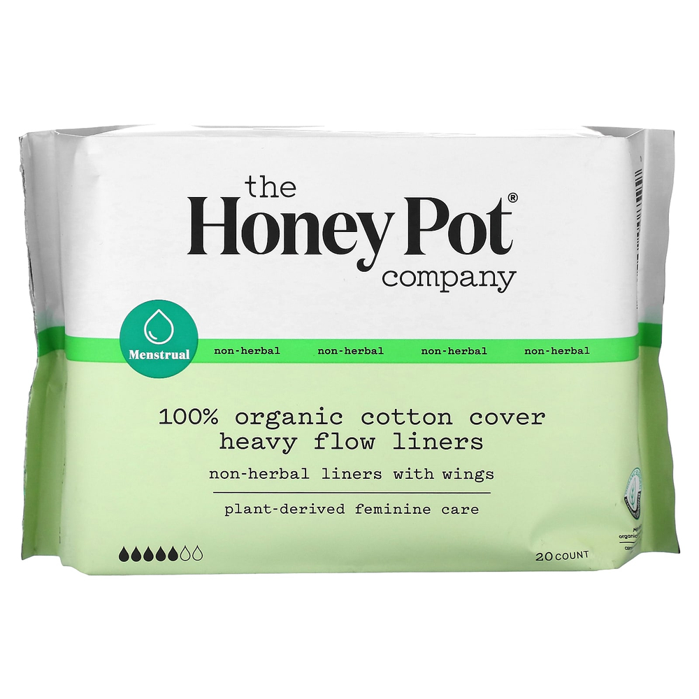 The Honey Pot Company, плотные прокладки из 100% органического хлопка, 20 шт.