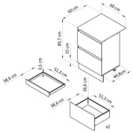 Кухонный модуль напольный 60 см Виола с 3-мя ящиками со столешницей