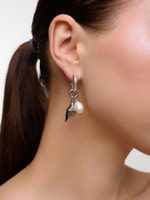 Серьги "Pearl Sink Turtle" Silver