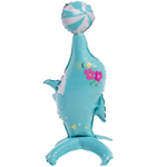 Шар Фольгированный Дельфин голубой (Голубой)