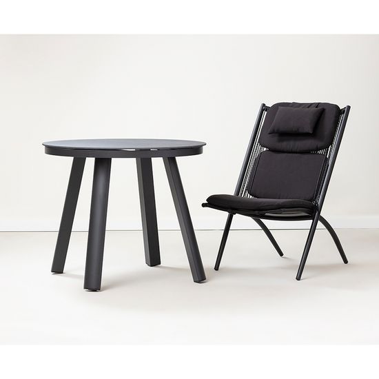 Стол уличный обеденный leif, D90 см, темно-серый