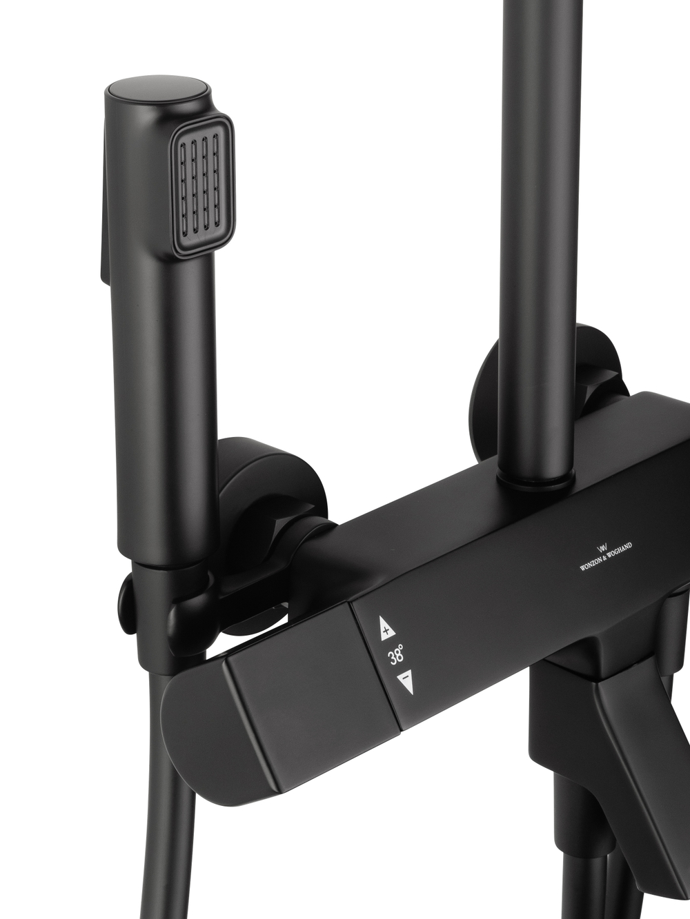 Душевая система с термостатом WONZON & WOGHAND The ONE, Черный матовый (WW-B3094-MB)