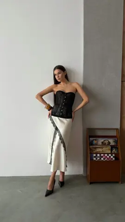 Юбка Fatal silk, Молочный