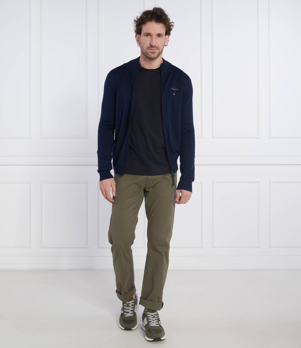 Хлопковый свитер Aeronautica Militare - темно-синий(MA1390L415)