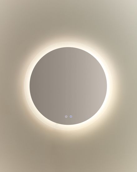 Круглое зеркало для ванной Mervi со LED подсветкой и защитой от запотевания Ø 60 см