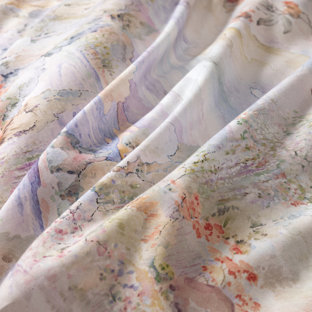 КПБ евро "Краски акварели" (хлопок) под:200х230см, пр:245х250, нав:48х74см (2шт)