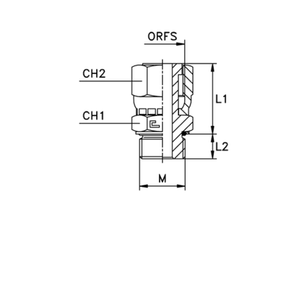 Штуцер FH D20 ORFS 1.3/16 - 27X2