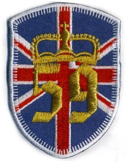 Термоаппликация HKM "Британский флаг 59 золотой", 7,5 х 4 см, 1 шт (10216022/151013/0026877/01_Герма