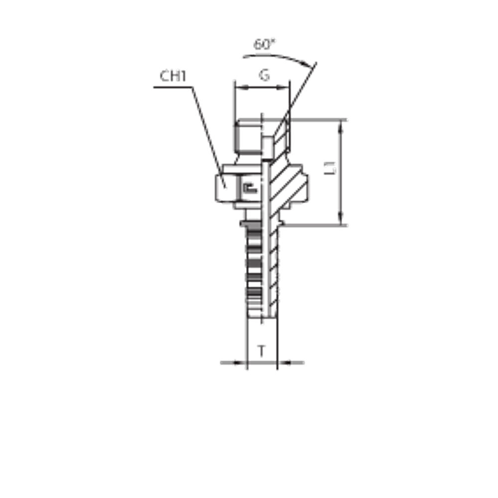 Фитинг DN 12 BSP (Ш) 3/4