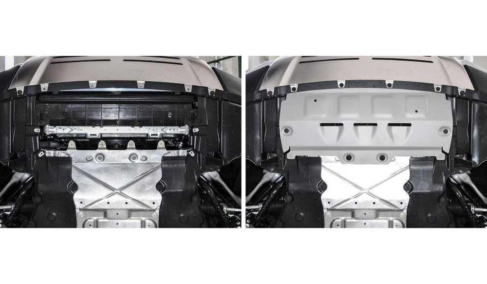 Защита радиатора Rival для Rolls-Royce Cullinan (V - 6.7) 2018-н.в., штампованная, алюминий 4 мм, с крепежом, 333.2501.1
