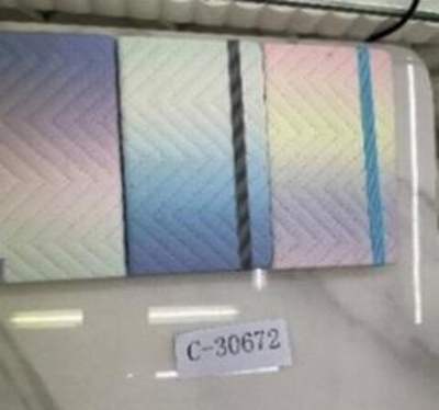 Записная книжка "Градиент" А6 на резинке, кожзам, тиснение "зигзаг", цветная резинка, 4 цвета микс,