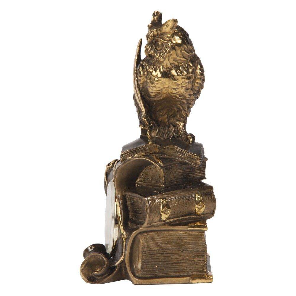 Часы настольные Ученый филин Бронза