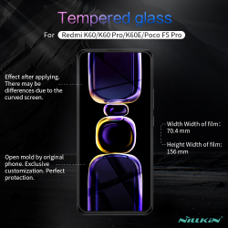 Защитное стекло с прозрачными рамками от Nillkin для Xiaomi Poco F5 Pro, серия H+Pro Anti-Explosion Glass Screen Protector
