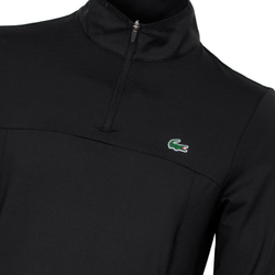 Мужская теннисная кофта Lacoste Men's SPORT Stretch Zippered Collar Sweatshirt - black