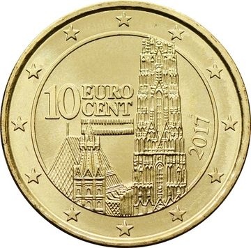 10 евроцентов 2017 Австрия (10 euro cent)