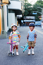 Самокат Mini Micro Deluxe Orion LED складной, голубой