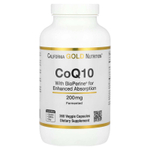 California Gold Nutrition, коэнзим Q10 с экстрактом чёрного перца Bioperine®, 200 мг, 360 растительных капсул