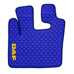 Ковры Daf XF-105 с 2006 года (механика) (экокожа, синий, синий кант, желтая вышивка)