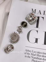 Пуговицы Скиапар. серебристые в форме проколотого носа