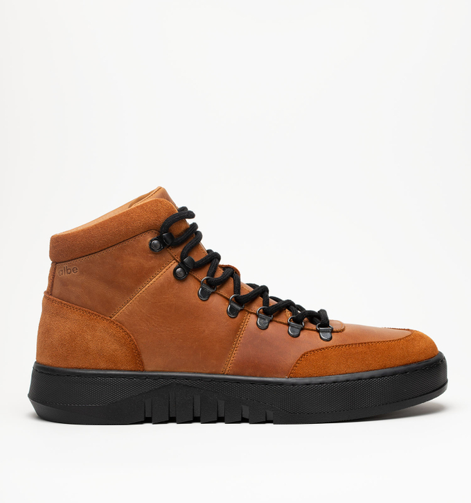 Ботинки мужские натуральная кожа с байкой, рыжие