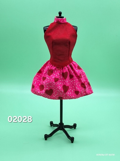 Одежда для куклы Барби винтаж от куклы валентинки платье 02028