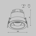 Встраиваемый светильник Technical DL100-12W2.7-3-4K-RD-W
