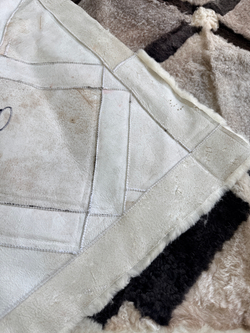 Ковер прямоугольный натуральный мех овчина, 210 х 170 см.