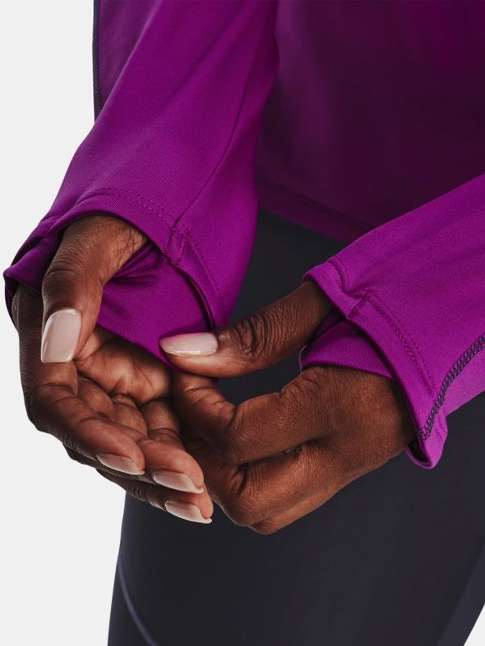 Женская теннисная футболка (dł. Рукава) Under Armour Train Cold Weather 1/2 Zip - strobe/tempered steel