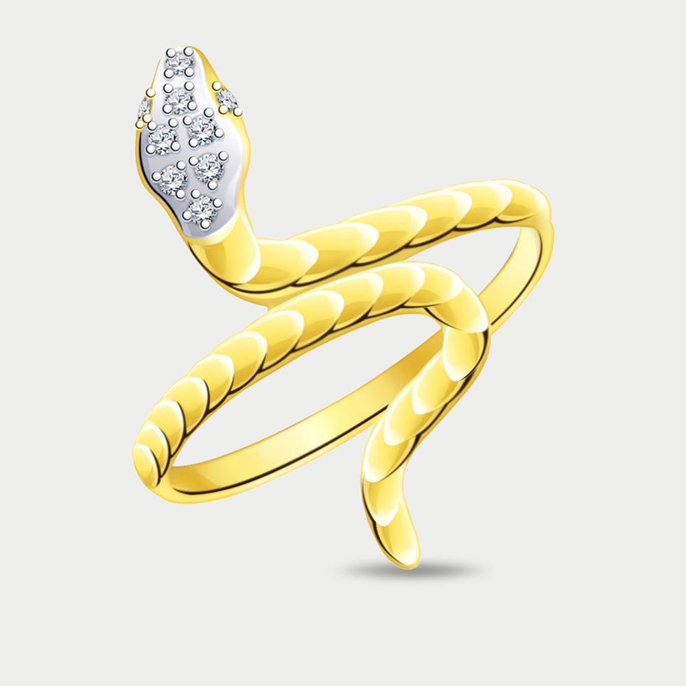 Кольцо для женщин из желтого золота 585 пробы с фианитами (арт. л10950)