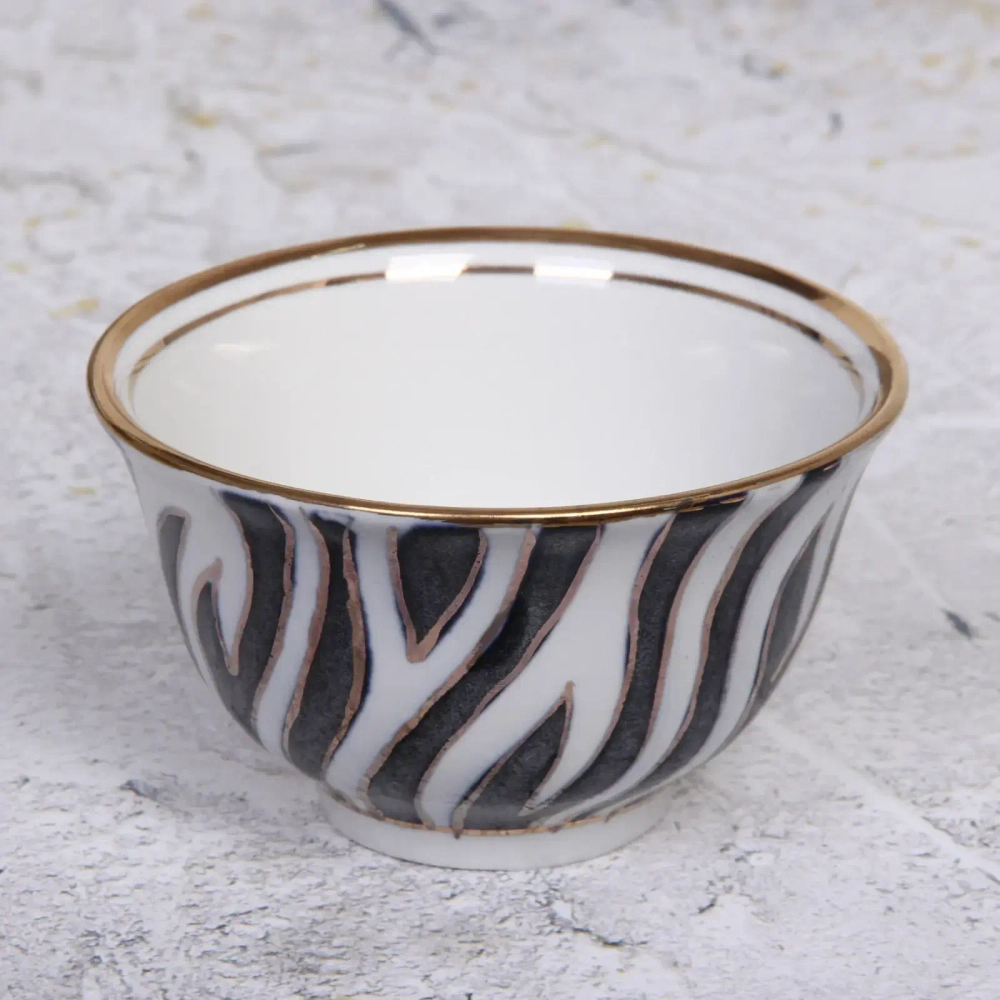 Пиала средняя 225мл «Атлас» с позолотой 10,5*6,2см