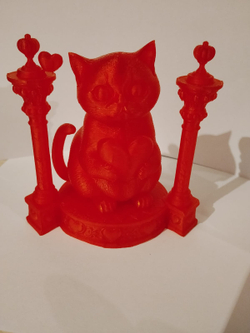 Кот с сердцем - 3D фигурка подарок универсальный на все случаи жизни