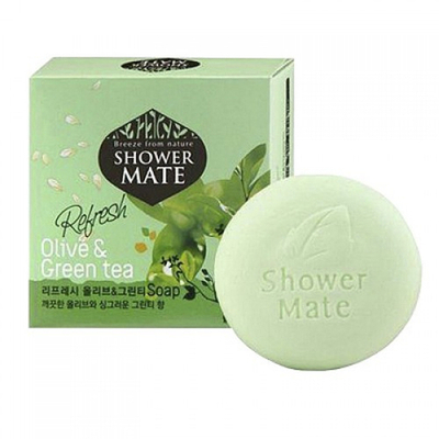 Мыло косметическое олива и зеленый чай Shower Mate Refresh Olive & Green Tea Soap 100 гр.