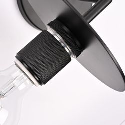 Бра Rh Utilitaire Knurled Disk Shade Sconce Black By Imperiumloft