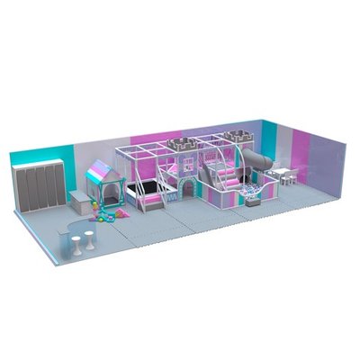 Детский игровой лабиринт «Розовый замок» 60 м²