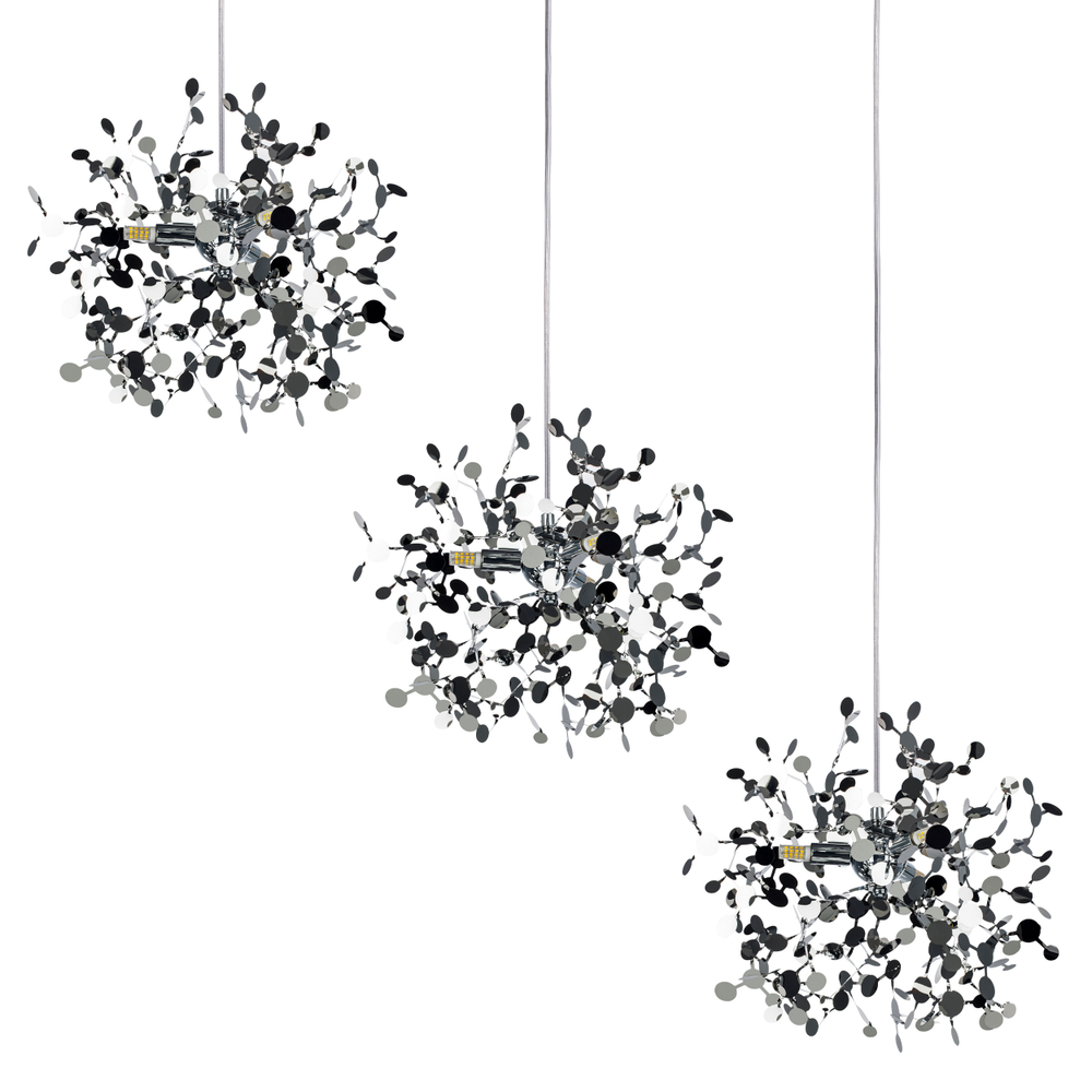 L3PL721134 Подвес тройной линейный EXTRA 3x3x5W(led) G9  (721134 - 3 + 572124 -1) ХРОМ