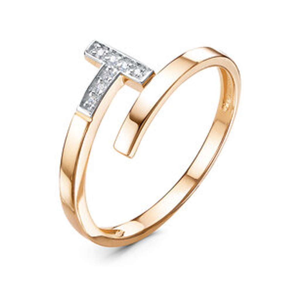 Кольцо из золота с фианитами