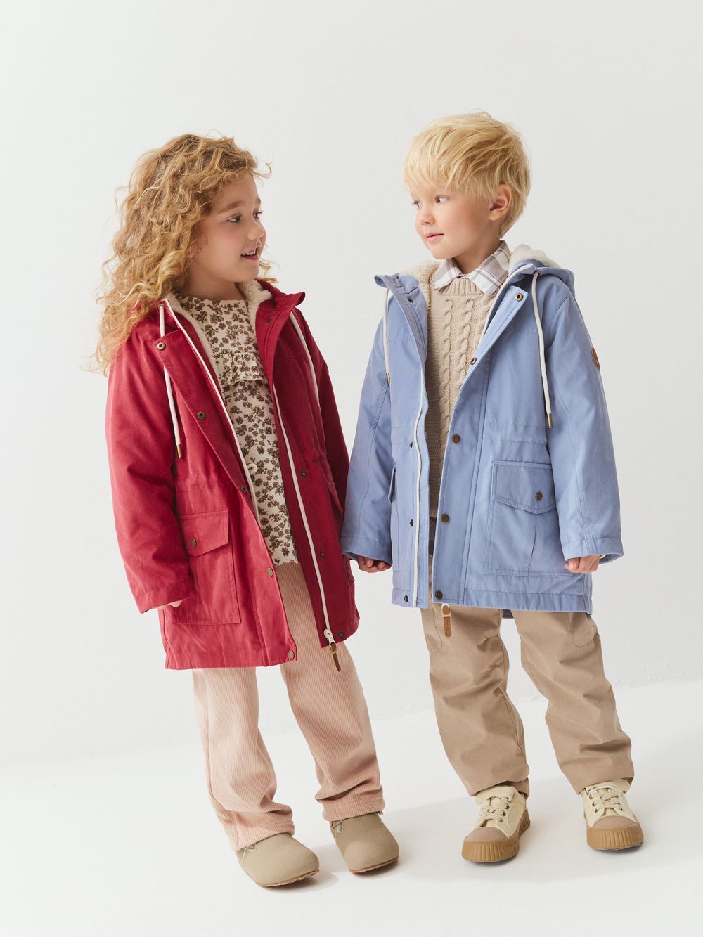 Парка демисезонная на меху "Светлый джинс"