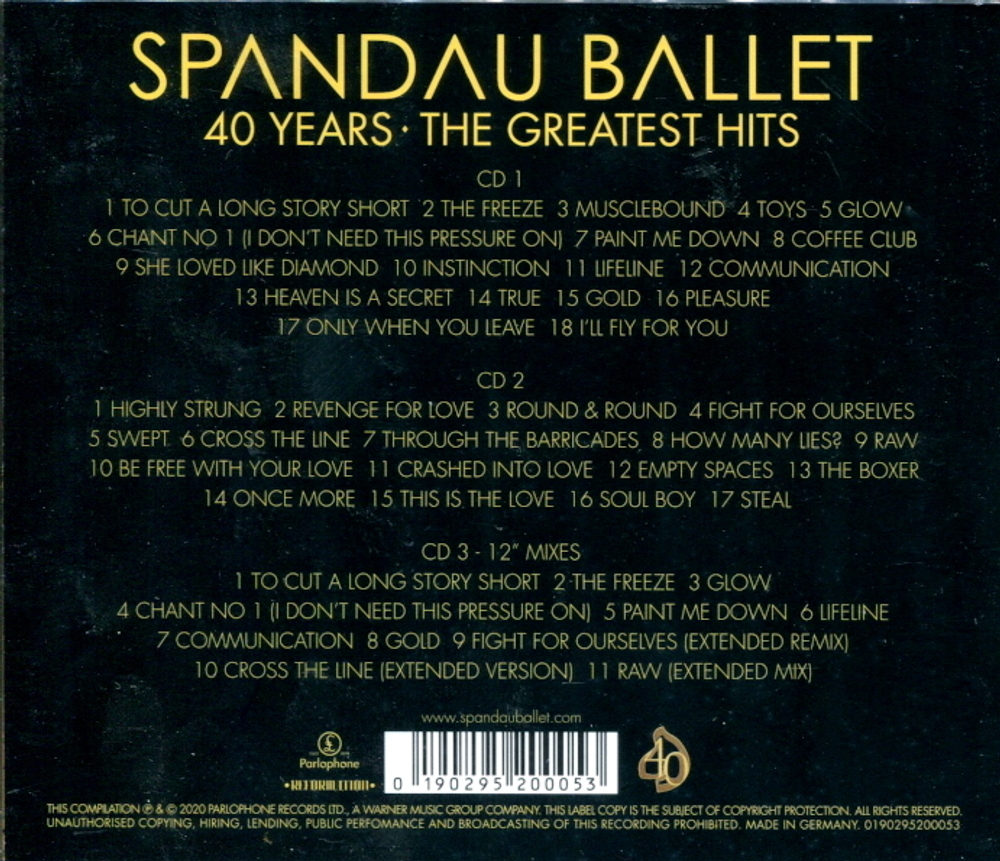 Spandau Ballet / 40 Years - The Greatest Hits (3CD)