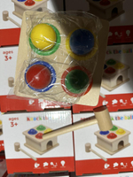 Развивающая игрушка деревянная 4 ячейки, коробка C-41664