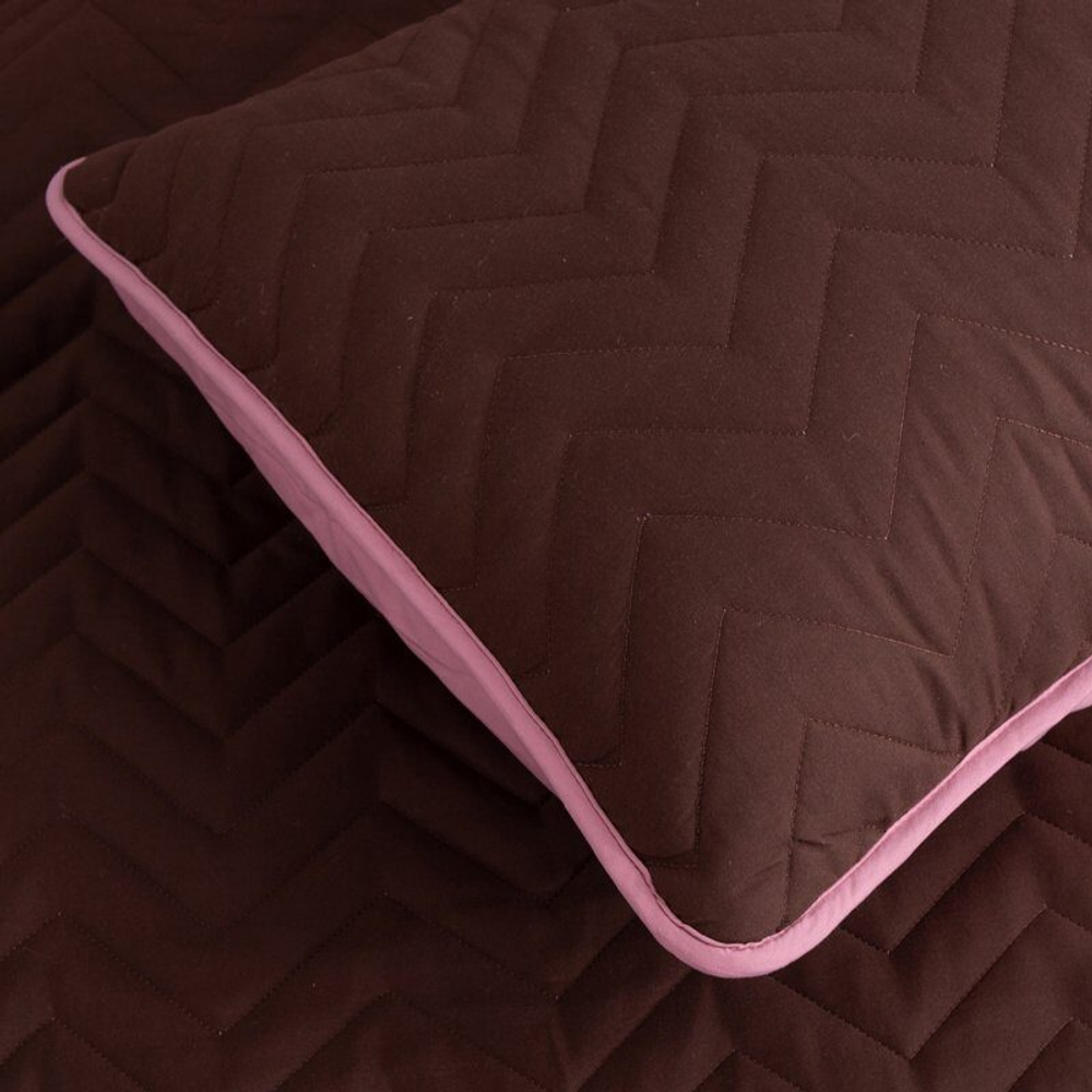 Покрывало однотонное двустороннее с наволочками ODP009