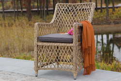 "Латте" обеденная группа плетеная, цвет соломенный