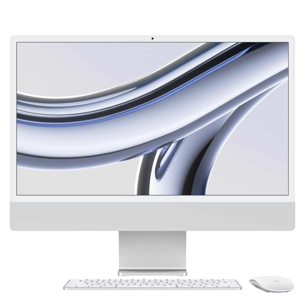 Моноблок Apple iMac 4.5K 24" (M3 8 CPU/10 GPU, 2023) 16/256GB, Silver (Серебристый)