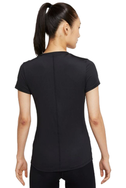 Женская теннисная футболка Nike One Dri-Fit SS Slim Top W - black/white