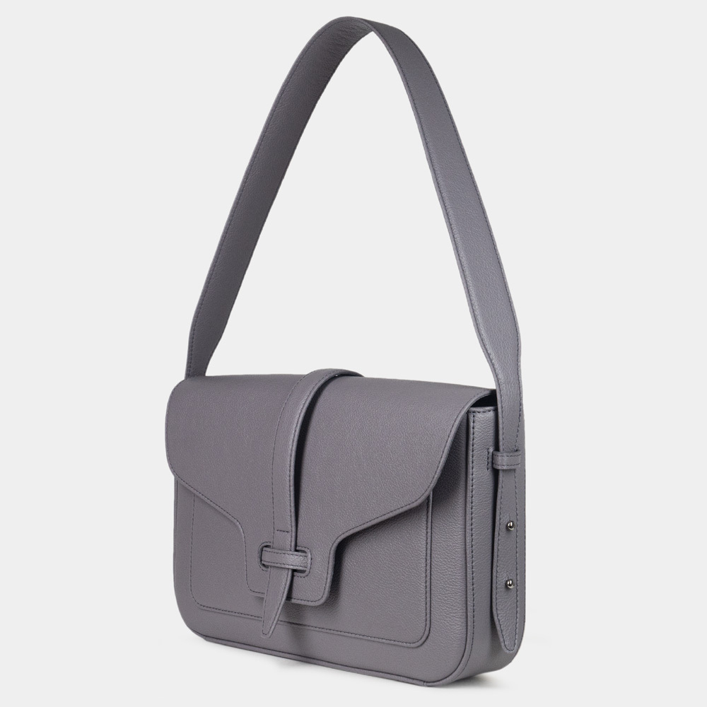 Сумка Universel из кожи теленка, серо-фиолетового цвета